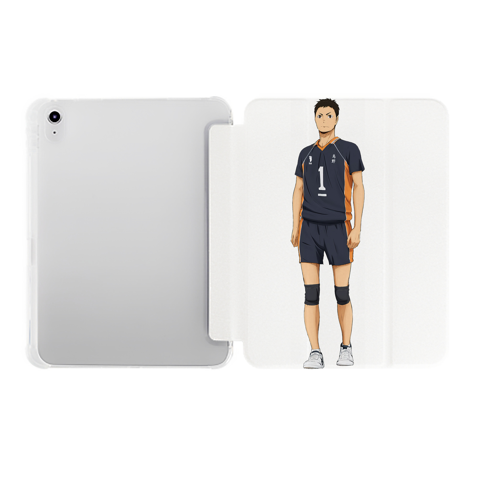（画像用） ハイキュー!! Haikyu!! IPad ケース ペン収納付き 三つ折りスタンド PUレザー×シリコン 対応機種9.5/10.5/10.9インチ